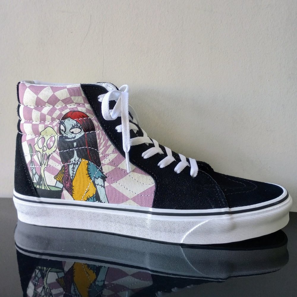 Vans Sk8-Hi Black, White, Pink, Yellow Graphic High-Top Sneakers